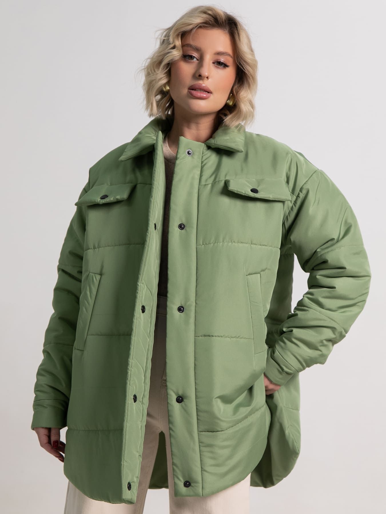 Куртка демисезонная Асель (зеленая) Б15319-39М