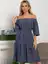 Платье с поясом Дафна (синее) П15523-8М