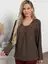 Блуза Маллуя (кофе) Б15167-4М