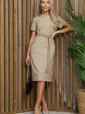 Платье Европейский шик НЬЮ (бежевое) П13438-19М