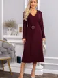 Платье трикотажное Парижанка (бордовое) П14622-10М