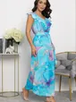 Платье Хатиса (бирюзовое) П14074-4М