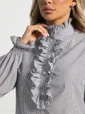 Блуза Санти (бело-серая) Б15622-54М