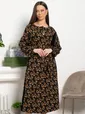 Платье Аура с поясом (черное) П15121-10М