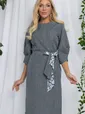 Платье Флавия (серое) П12891-36М