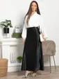 Юбка атласная Эвелин (черная) Ю15258-25М