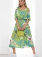 Платье "Ирени" (зеленое) П8816