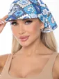 Косынка с козырьком (мозаика/голубая) КК46