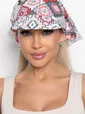 Косынка с козырьком (мозаика/красная) КК47