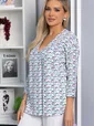 Блуза Статица (бело-сиреневая) Б13774-16М