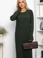 Платье трикотажное Уютный вечер (хаки) П14359-25М