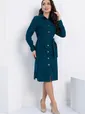 Платье-рубашка В большом городе (сине-зеленое) П12798М