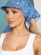 Косынка с козырьком (пейсли, голубая) КК55