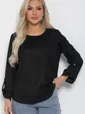 Блуза Линия успеха (черная) Б12558-12