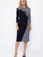 Платье Эванесса (серо-синие) П12745-35М