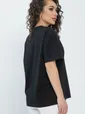 Футболка Аника (черная/коты) Б13494-20М