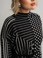 Платье Латута (черно-белое) П15105-18М
