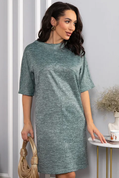 Платье трикотажное Ветта (зеленое) П14599-10М