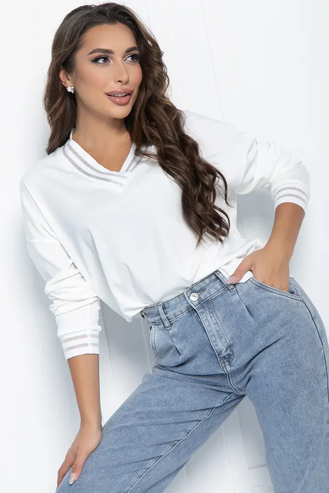 Джемпер Ванильные небеса (белый) Б14399-5М