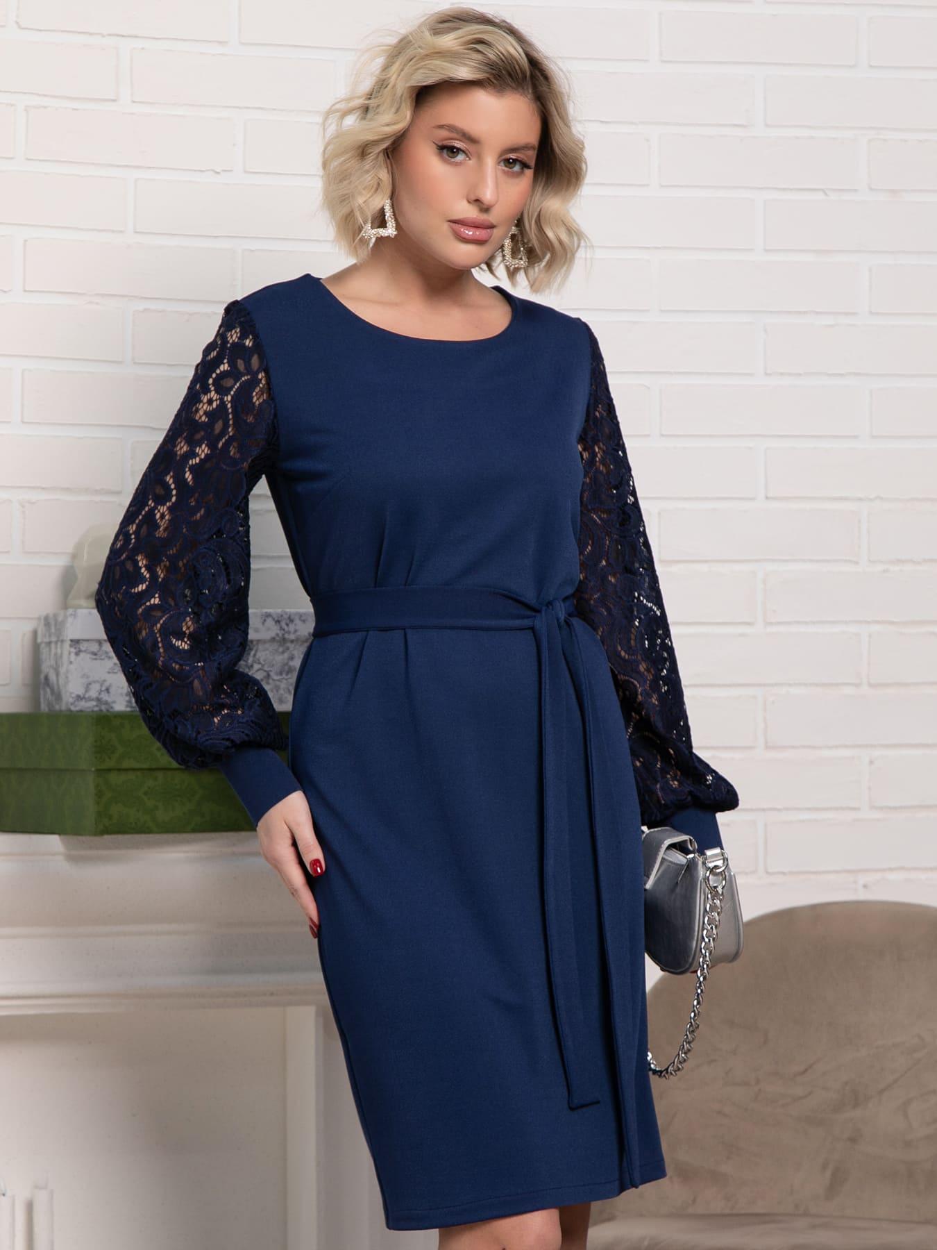 Платье Шарли (темно-синее) П15251-18М