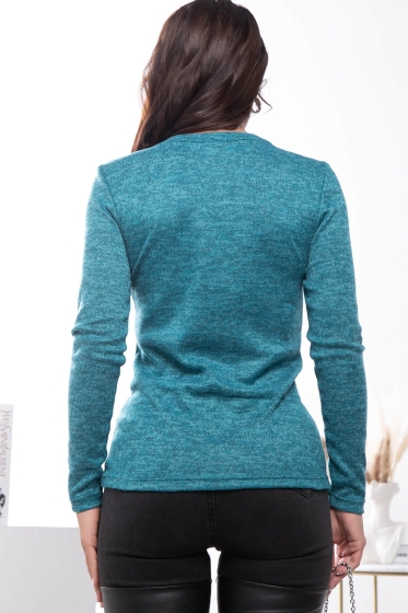Лонгслив "Лея" (бирюза) Б7597
