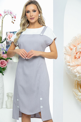 Платье "Олимпия" (лиловая полоска) П5575