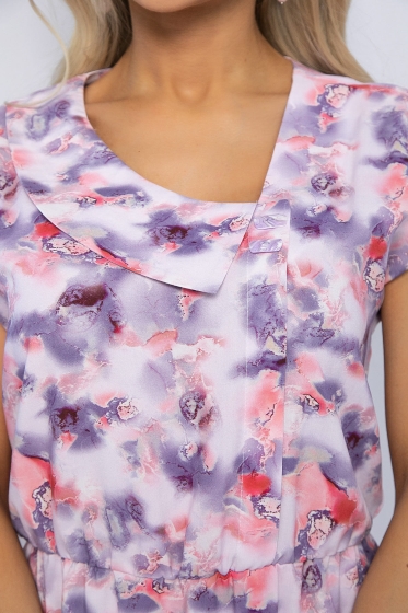 Платье Весенний луг (сиреневый мультиколор) П13216-3М