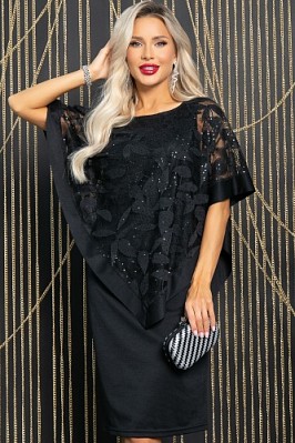 Платье Твой выход (черное) П14585-7М Платье Твой выход (черное) П14585-7М