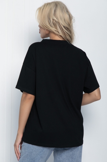 Футболка Бантик (черная) Б11373