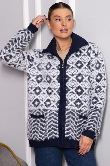 Свитер на молнии Сканди НЬЮ (синий) Б14402-20М Свитер на молнии Сканди НЬЮ (синий) Б14402-20М