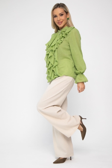 Брюки льняные Мэрлин (бежевые) Б13682-7М