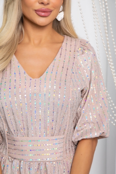 Платье праздничное Мадлен (персиковое) П14604-18М