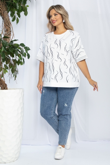 Блуза Симона НЬЮ (белая) Б13118-20М