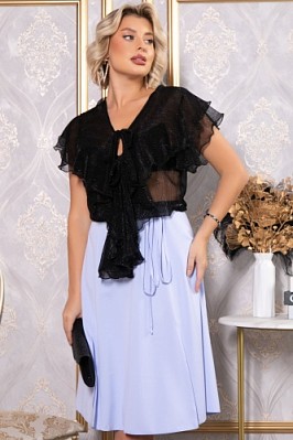 Платье Анхела (черно-голубое) П14750-39М