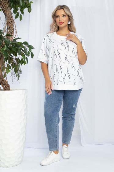 Блуза Симона НЬЮ (белая) Б13118-20М