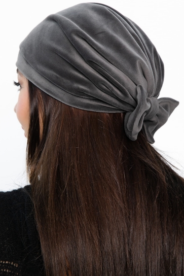Чалма с бантом (серая) ЧБ8-23М Чалма с бантом (серая) ЧБ8-23М
