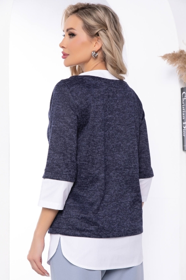 Джемпер "Нежный акцент" (темно-синий) Б7803
